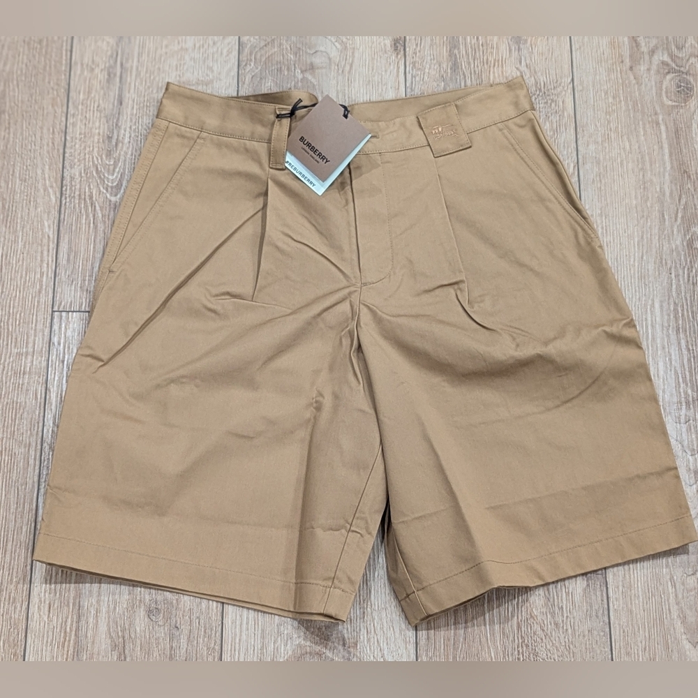 Burberry Tan Flat Front Men's Shorts